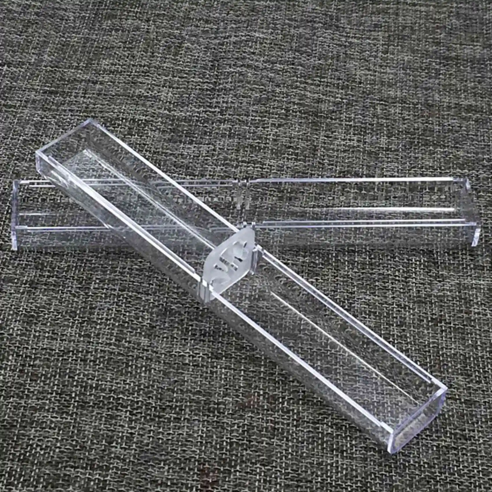 

50Pcs Plastic Clear Pen Case Gift Empty School Office Collection Set Pen Container Storage For Father's Day Mother's Day