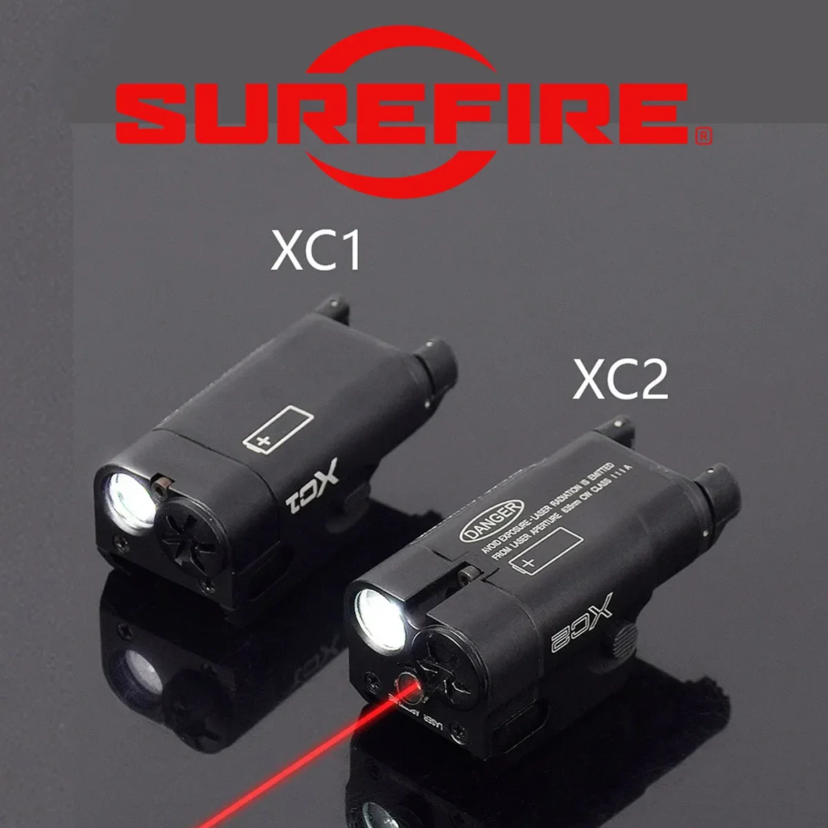 

Tactical SUREFIRE XC1 LED Sight Weapon Scout Flashlight XC2 Red Laser for Pistol Airsoft Glock 17 19 20mm Rail Hunting Light