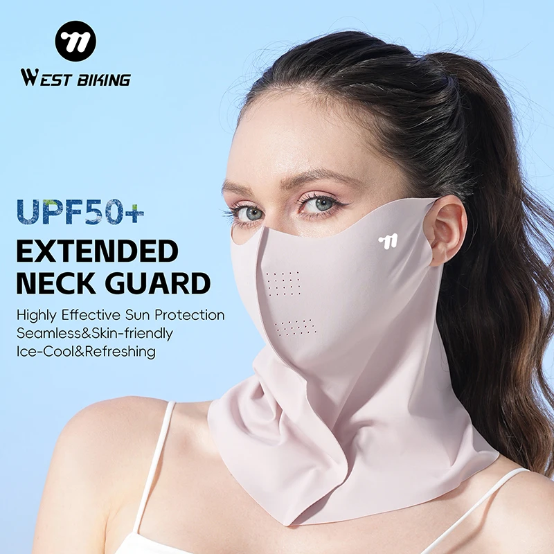 

WEST BIKING Bicycle Face Mask Sun Protection Comfortable Extended Neck Guard Bike Mask Summer Breathable Cycling Balaclava Mask