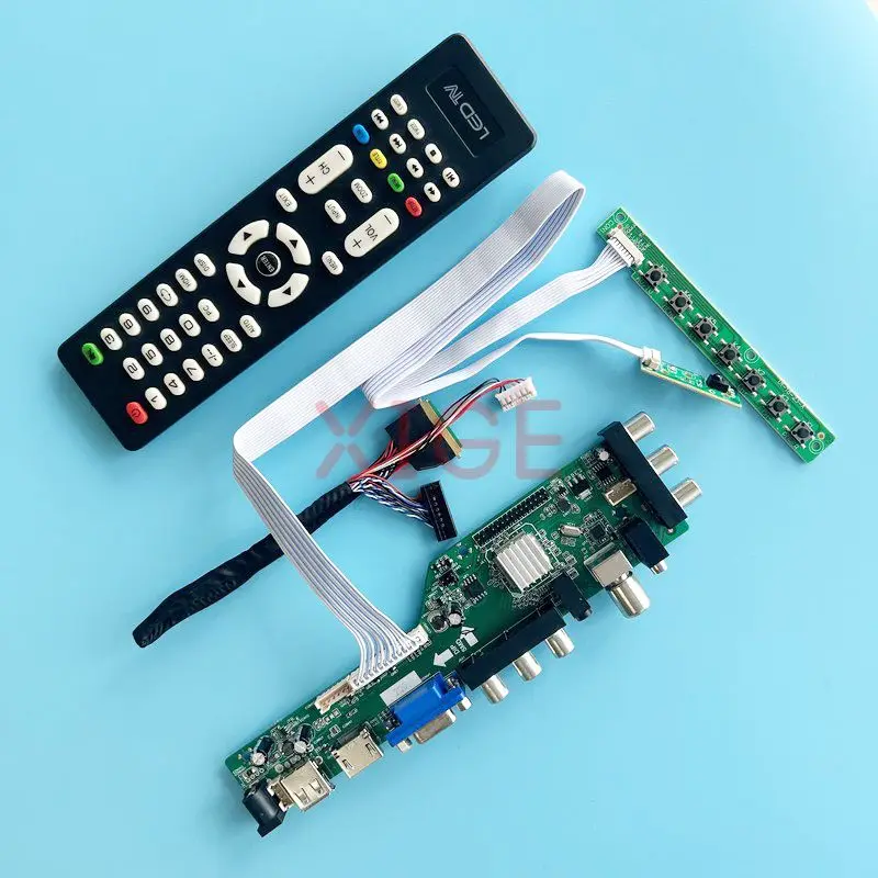 

For B156XTN02 B156XTN03 Controller Driver Board 2AV+USB+DHMI+VGA Laptop Screen 15.6" LVDS 40 Pin 1366*768 Digital Signal DVB Kit