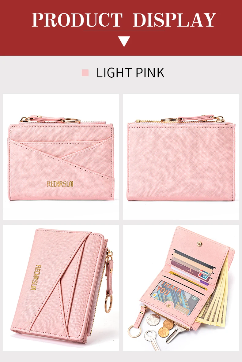 Frauen PU Leder Kupplung Brieftasche Mini Münze Karte Halter Kurze Schnalle Handtasche Neue Mode Kleine Größe Frauen Brieftasche – Detail 9