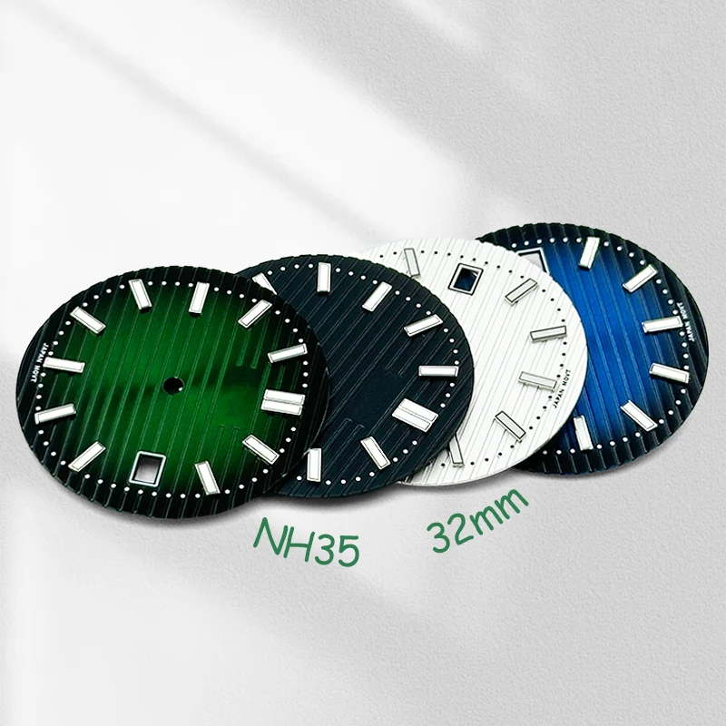 NH35 Watch Dial 34mm Sunburst Custom Logo NH35 Dial Fit Japanese Movement Watch Repair Parts