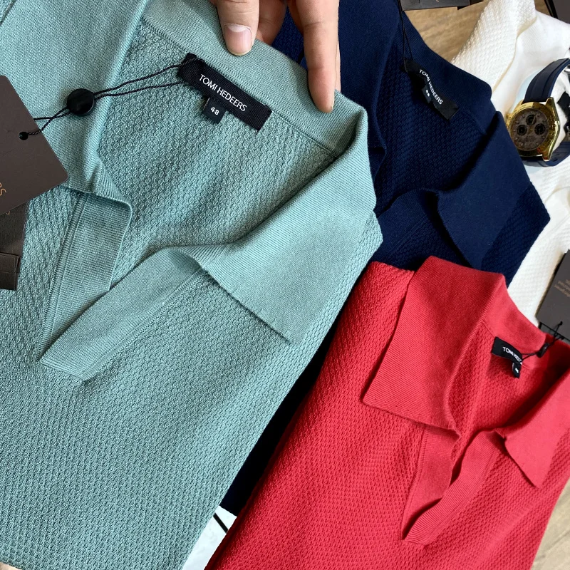 

Легкая трикотажная футболка из 00% хлопка ort Sve irt с маленьким V-Ne, летняя повседневная футболка для молодых мужчин