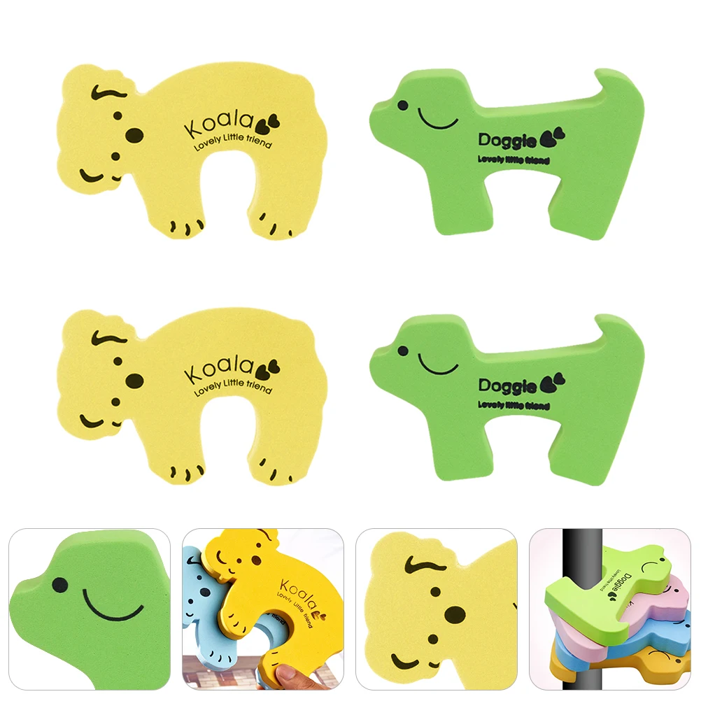 4 stücke Kinder Sicherheit Anti Clip Tür Finger Schutz EVA Material Cartoon Tier Design Langfristige Verwendung Kein Geruch