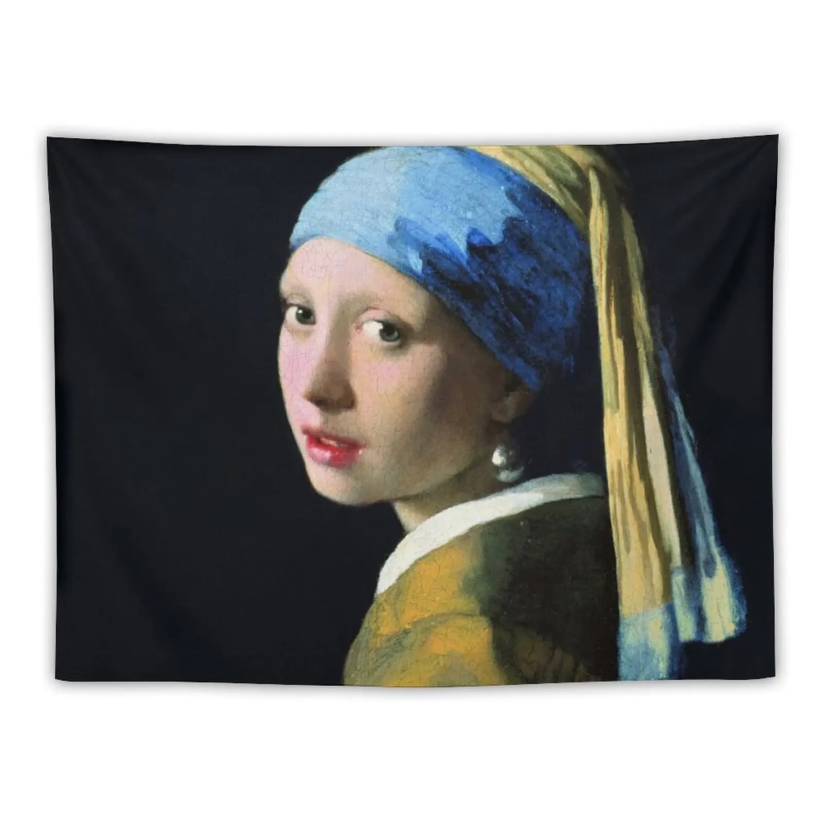 Jan Vermeer Girl With A Pearl Earring Tapestry Home Decorating Aesthetic Room Decor Tapestry