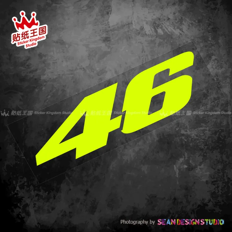 Calcomanías para motocicleta GP 46, pegatina reflectante impermeable 05