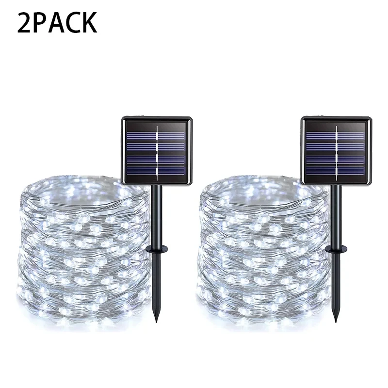 102M/52M/32m/22m/11m/7m Solar LED Licht Outdoor Girlande wasserdichte Girlande Lichterketten Straße Girlande für Hochzeit Party Decor