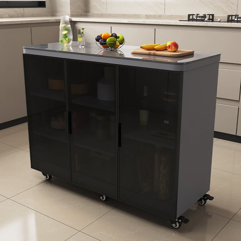 

Modern Slate Stylish Storage Sideboard Multi-storey Storage Movable Durable Cupboard Hermoso Y Elegante Dining Room Furniture
