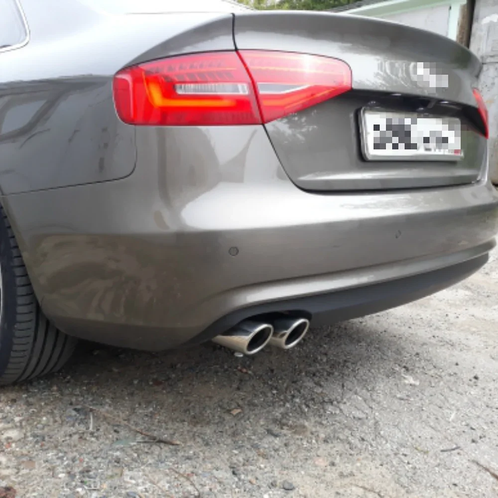 Car Stainless Steel Chrome Exhaust Headers Tip Pipe Tail Rear Muffler Pipe for Audi A4 B8 A4L Q5 2007-2014 Car Accessories view 3