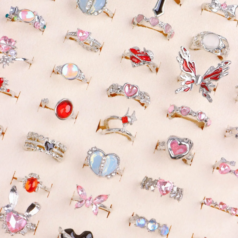 10/20/30 قطعة/الوحدة موضة الشرير القوطية خمر فراشة الجمجمة الصليب خواتم للنساء الرجال مزيج نمط أصابع الورك مجوهرات هدايا الحفلات #5