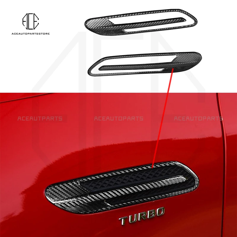 Dry Carbon Fiber Car Fender Vents Air Covers Modification Accessories For Mercedes Bens AMG GT50 GT53 GT63