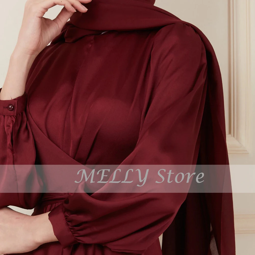 Klassische Abendkleider Für Frauen High Neck Puff Ärmeln Reich Prom Kleider Chiffon Knöchel Länge A-linie فساتين مناسبة حسب الطلب