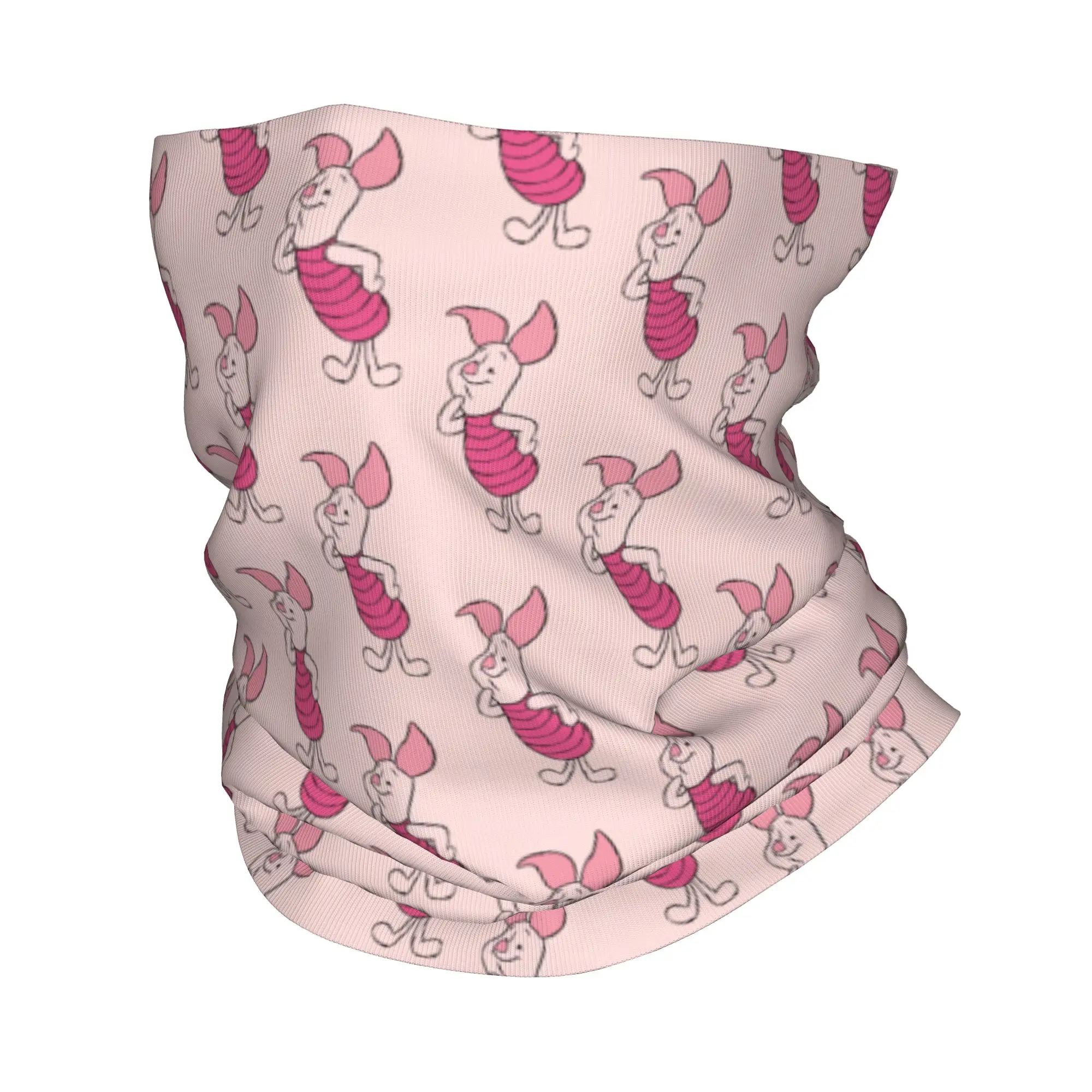 

Custom P-Piglete Cartoon Neck Gaiter Women Men Windproof Winter Pigs W-Winnie The P-Pooh Bandana Scarf for Cycling