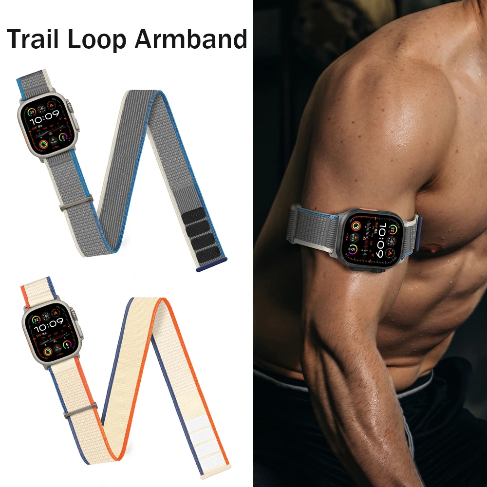 Armband für Apple Watch Ultra 2 3 Band 49mm 46mm 45/44/42/41/40mm Nylon Sport Trail Armband Correa Serie 11/10/9/8/7/SE Armband
