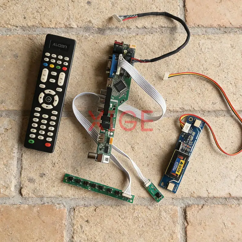 

Для LP150X12 QD15XL11 QD15XL15 B150XN05 комплект платы контроллера привода экрана DIY 2CCFL USB + AV + VGA + HDMI 30Pin LVDS 1024*768 1024x768