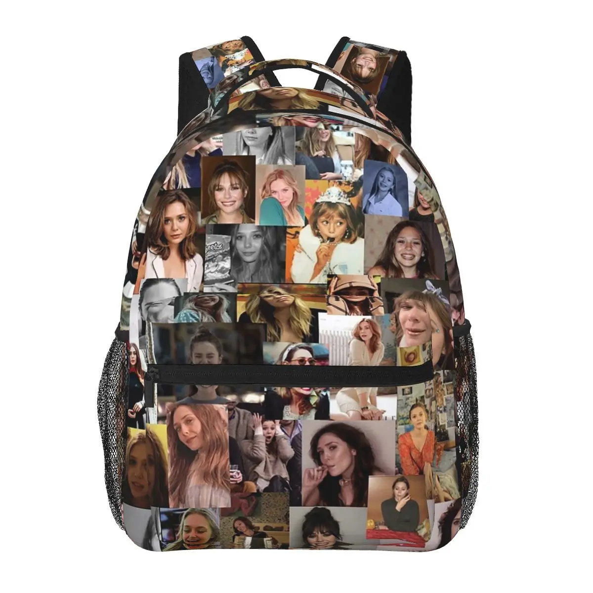 

Elizabeth Olsen Backpacks Boys Girls Bookbag Students School Bags Cartoon Kids Rucksack Shoulder Bag Large Capacity