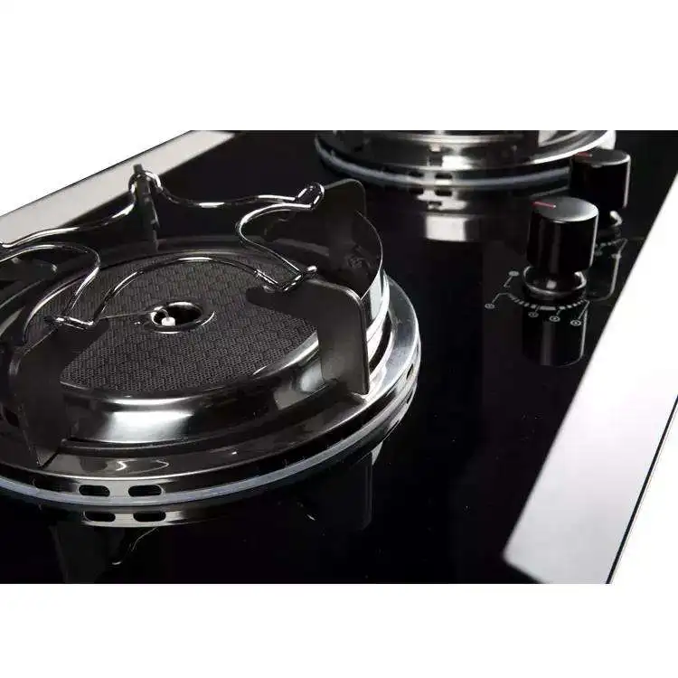 Lyroe Household Cooking Stove Infrared+ Gas Burner Electronic Ignition Tempered Glass Panel Top Built-in Gas Cooktops