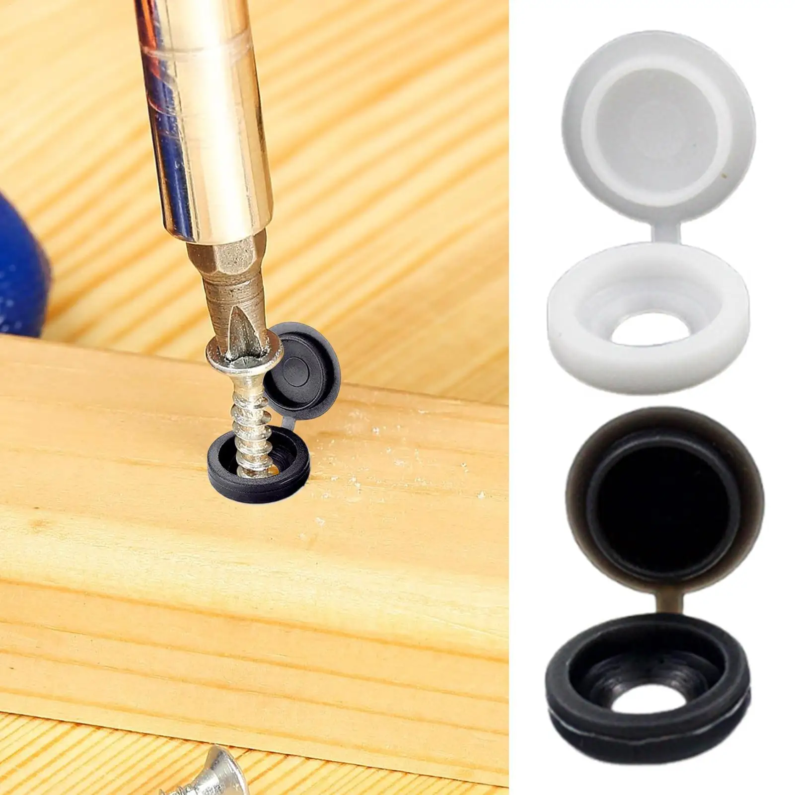 Screw Cap Covers 100x Caps for Screws M4 Shutter Screw Caps Multi-function Hinged Screw Cover Caps Decorative cap
