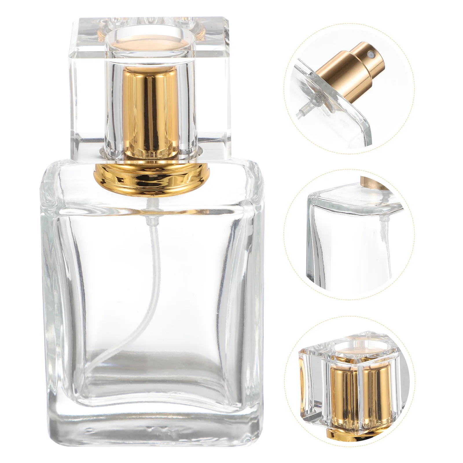 

50 Ml Perfume Spray Bottle Travel Atomizer Refillable Scent Water Empty Glass Mist