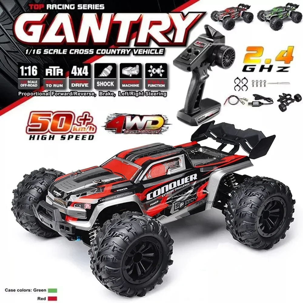 

2024 New 1:16 Scale Large RC Cars 50km/h High Speed RC Cars Toys for Boys Remote Control Car 2.4G 4WD Off Road Monster Truck