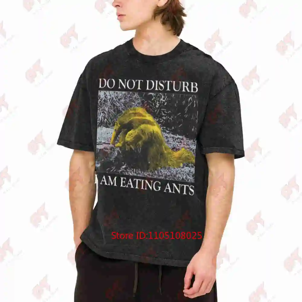 Do Not Disturb Anteater Vintage Washed Tee Pure Cotton T-Shirt