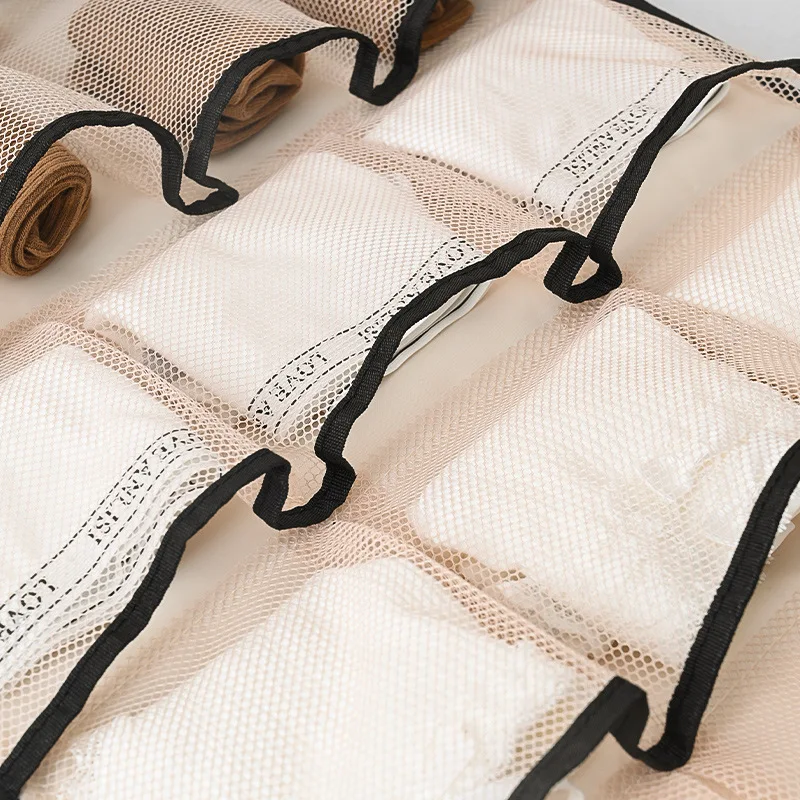 Storage Mesh Bag Underwear Socks Storage, Net Pocket Portable Multi-layer Storage Bag Lingerie Storage Hanging Bag view 5