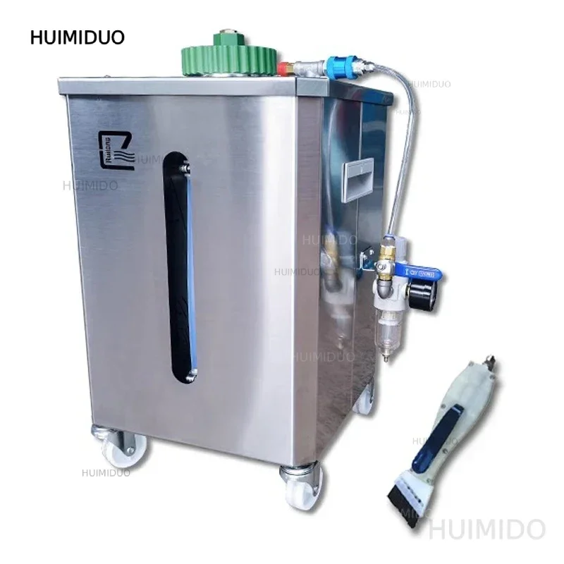 10L Pneumatic Brush Coating Machine, 3 Heads Large Capacity Automatic Applicator for Yellow, PU, Resin Glue & White Latex