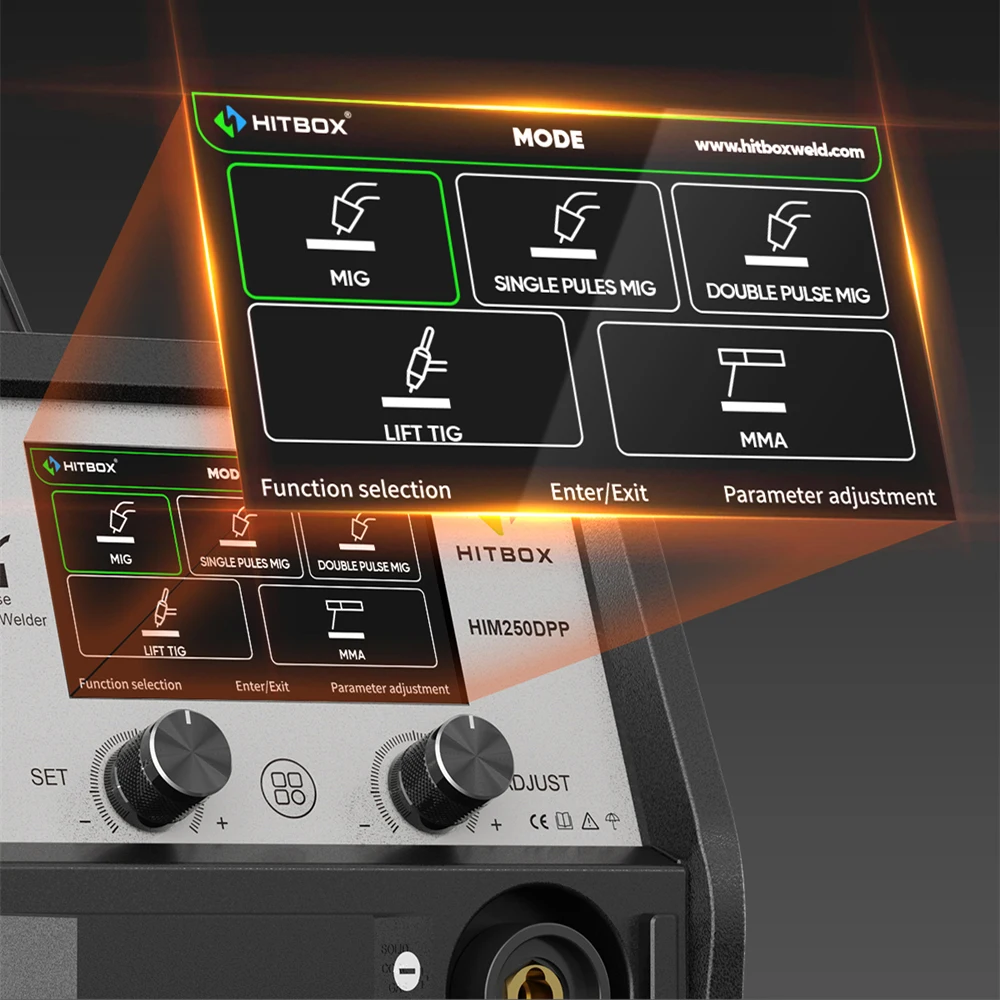 Hitbox 200a 4 in 1 Wechsel richter halbautomat ische Schweiß maschine Gas gaslos mig/Lift tig/mma Digital Panel Aluminiums chweiß gerät 220V