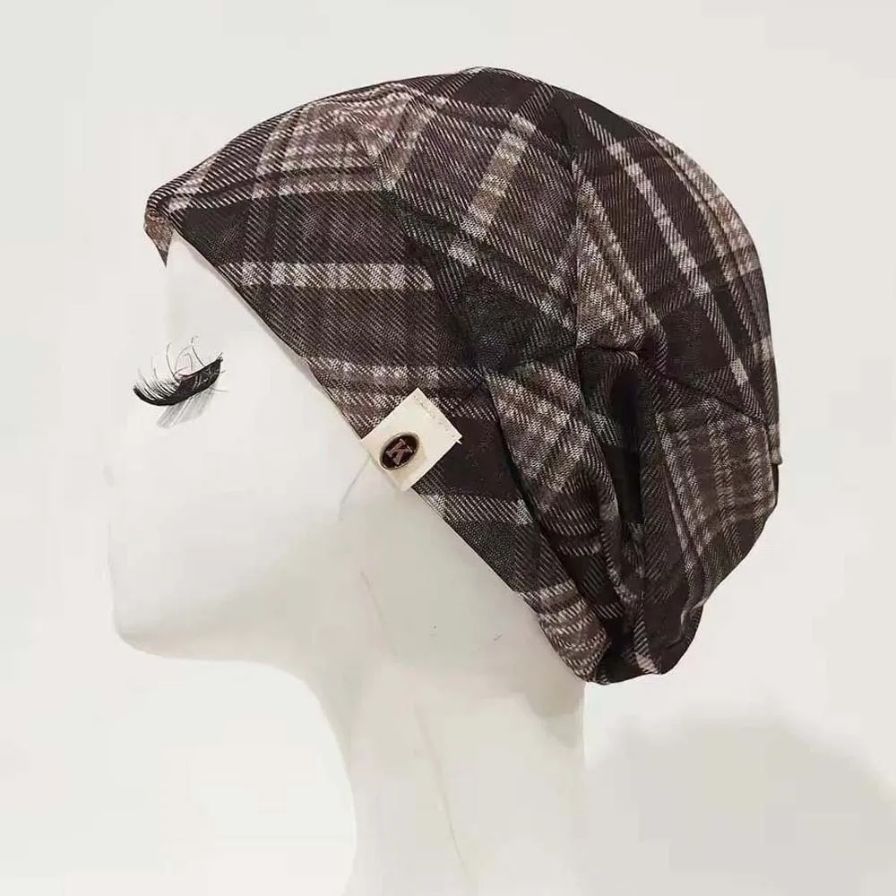 Vintage Paisley Beanie Versatile Style Retro Print Breathable Slouchy Hat Soft Touching Lightweight Texture Polka Dot Cap