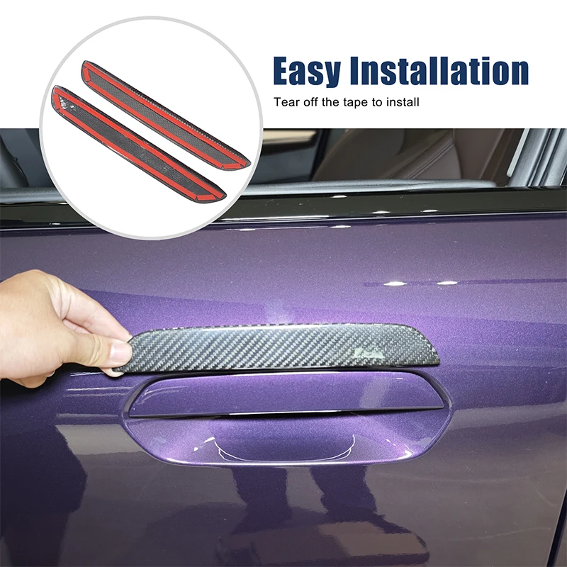 For 2022+ BMW 2 Series Two-Door G42 Real Carbon Fiber Car Exterior Door Handle Decorative Cover Protective Cover No Sensing Hole