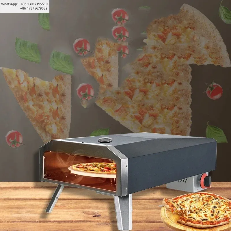 Horno de Pizza de Gas para acampar, horno de Pizza giratorio portátil plegable para exteriores, estufa de cocina para Pizza de 12 pulgadas y 16 pulgadas