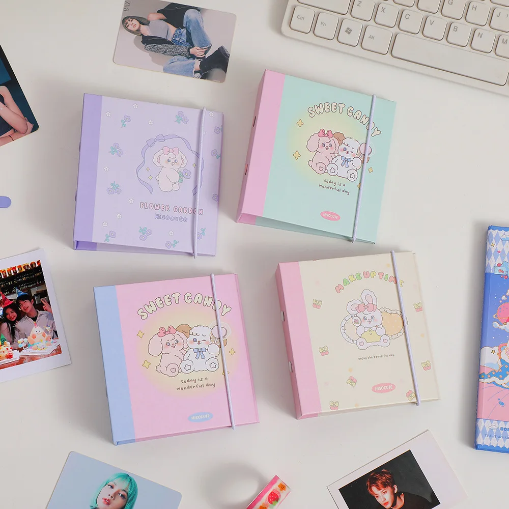 

MINKYS Kawaii ins Cake Rabbit 1/2/3 inch Kpop Photocards Collect Book Photo Cards Mini Binder Album Stationery