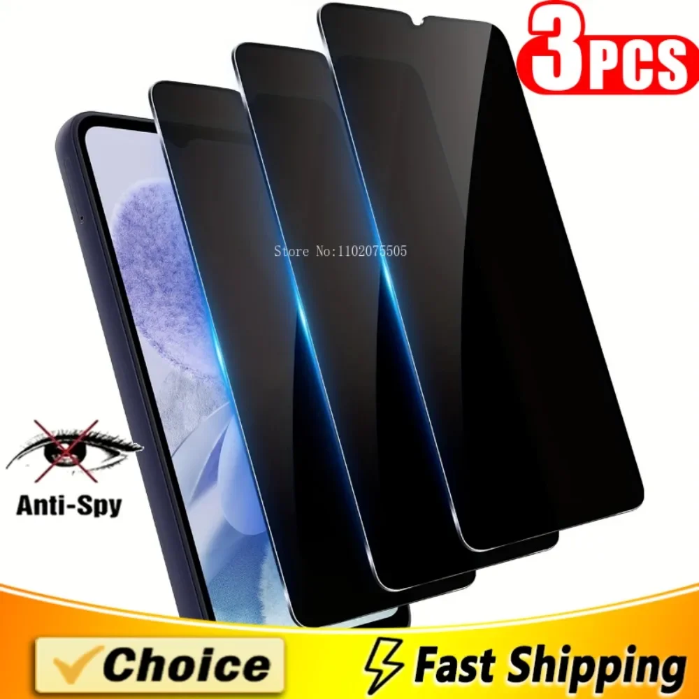 3Pcs Privacy Screen Protector For Samsung A13 A15 A23 A55 A53 A73 5G Anti-Spy Tempered Glass For Samsung A25 A24 A34 A70 A22 5G