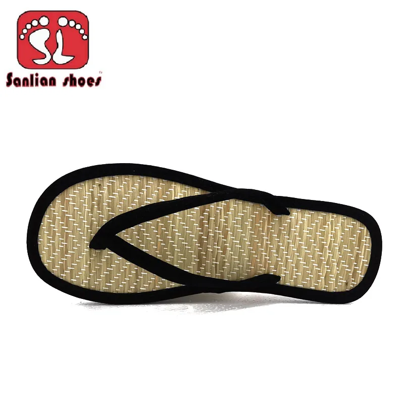 Flip flop kadınlar Rattan terlik kapalı ev kat sandalet bayanlar için rahat kadın ayakkabısı düz yatak odası otel ev