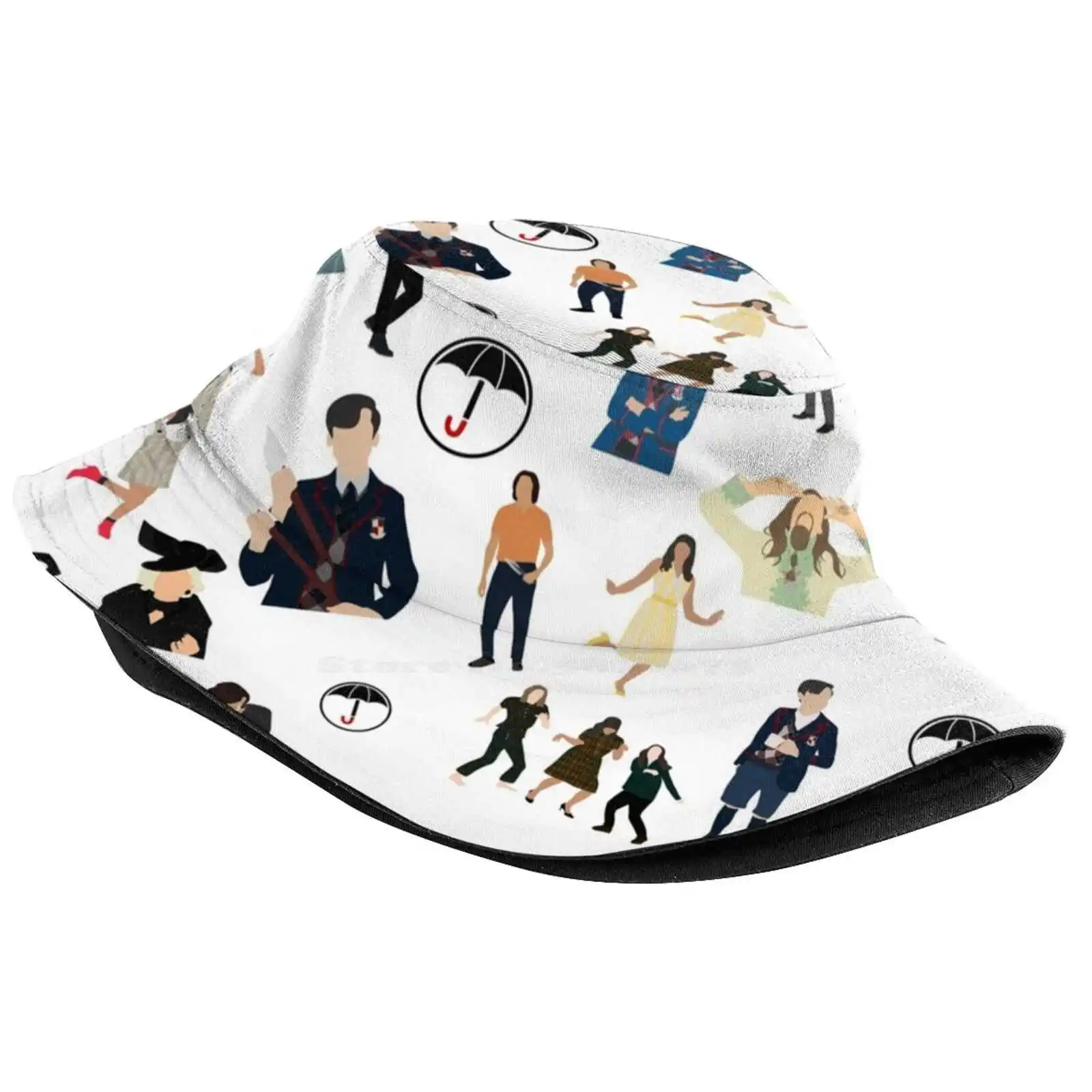 Umbrella Academy Pattern Sun Cap Fisherman Hat Bucket Hats Umbrella Academy Season 2 Umbrella Acad Season 2 Tua Season 2 Tua