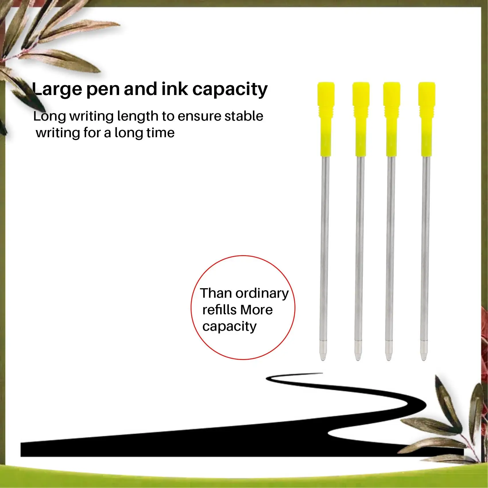 ใหม่-50 ชิ้น 3.2 นิ้วสีดําและสีฟ้าหมึกปากกาลูกลื่นเปลี่ยนเติม Smooth Writing Ball Point ปากกาเติมสําหรับ Big Crysta