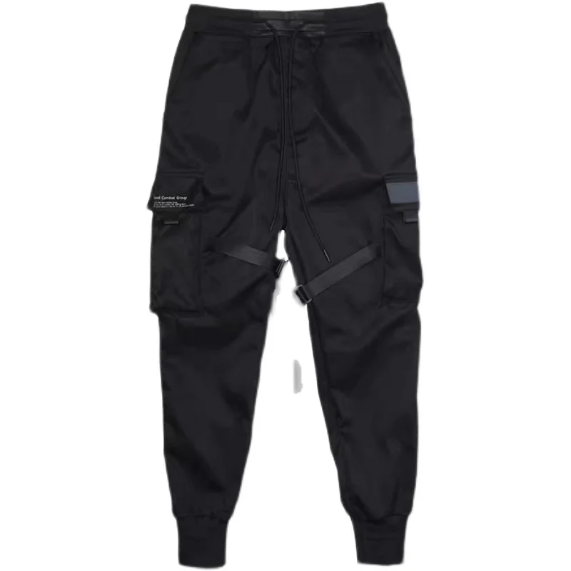 Tactical Paratrooper Loose Fit Men's Workwear Pants Cuffed k Sle Casual Long Trousers Faionable Youth Autumn Leisure