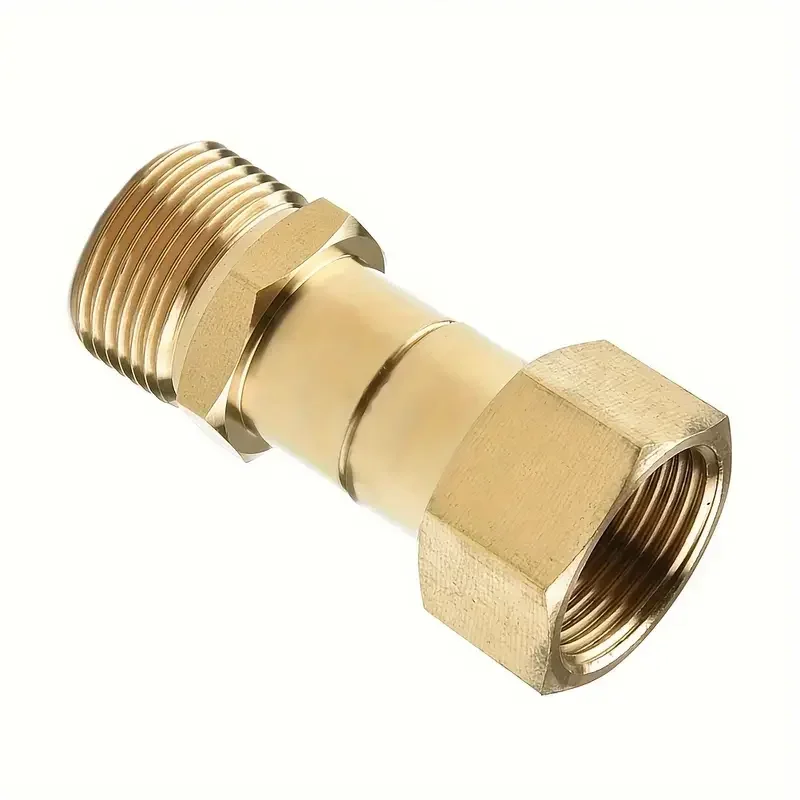 360° rotary joint-anti winding pressure cleaning hose joint solid brass M22-14&15 rotary joint for connecting spray gun to hose