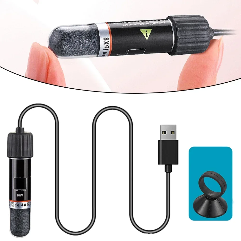 

USB мини-аквариумный нагревательный стержень для небольшого аквариума 26. ° C Аквариумный нагреватель с постоянной температурой, погружной термостат, нагреватель 10 Вт