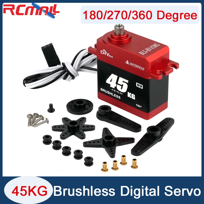 BLS-HV45MG 45KG Brushless Digitale Cassa In Alluminio Ingranaggi In Acciaio Inox Impermeabile 180/270/360 Gradi per RC Auto Crawler Robot FAI DA TE