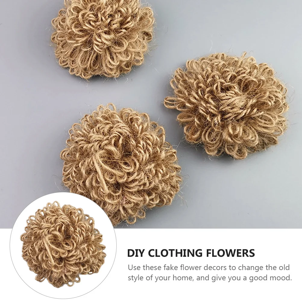 

6Pcs Premium Crafted Pom Pom Flower Decor for DIY Clothing Accessories Party Home Wedding Decoration Handmade Artificial Flowers