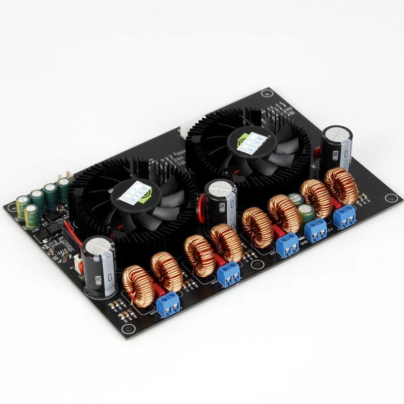 TPA3255 four channel digital D-class high-power amplifier board 300W * 4 (luxury fan version)