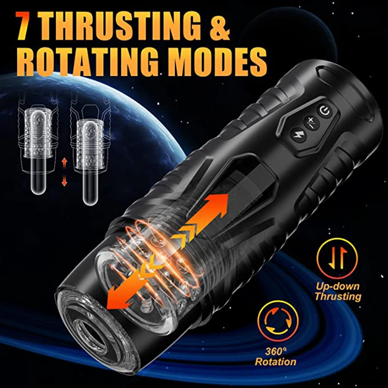 HESEKS Male Automatic Telescopic Rotation Masturbator Vacuum Electric Vibration Blowjob Maturbation Cup Adult Sex Toys For Men