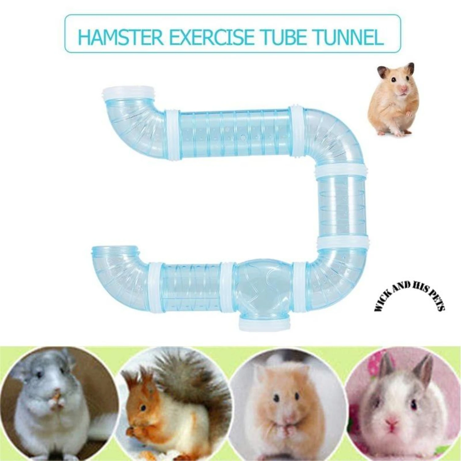 Top-notch, durable and high-quality premium DIY splicing hamster tunnel toy for rodent training. External pipeline for hours of 