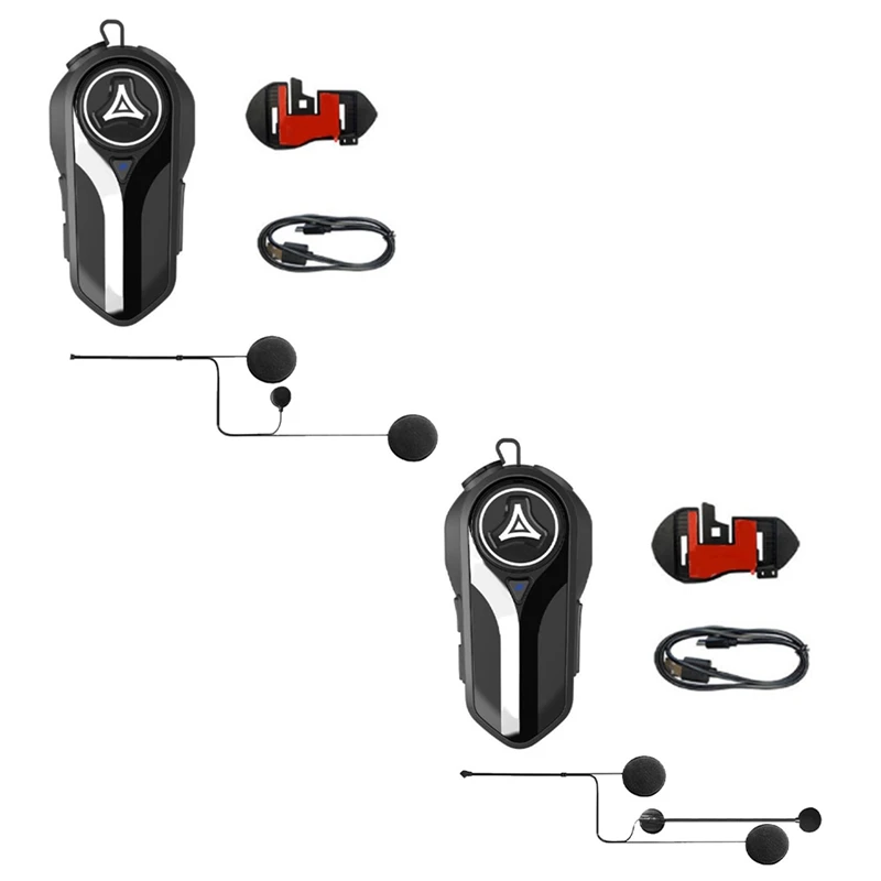 Intercom Interconnection Outdoor Riding Waterproof Headset With Noise Reduction 1Set