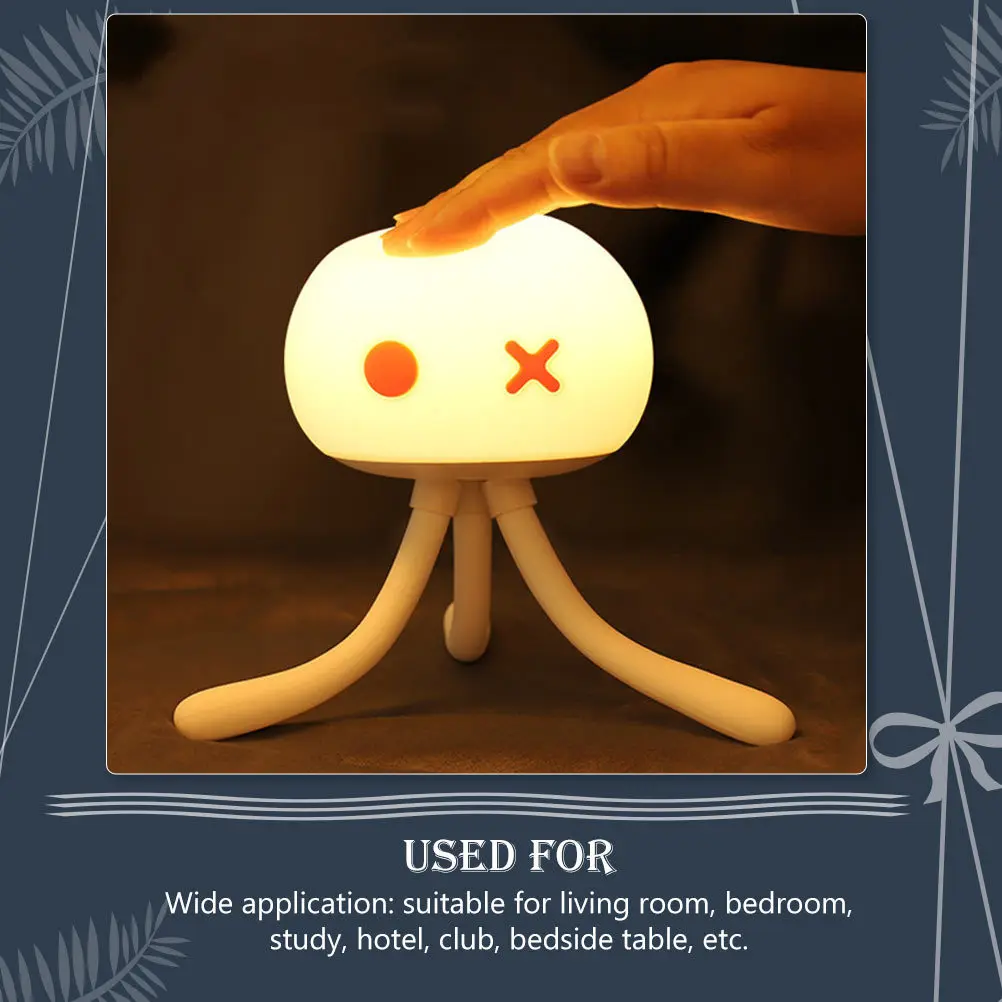 

Jellyfish Silicone Night Lamp Bedside Light Rechargeable Adjustable Home Lighting Baby Feeding Lamp Bedroom Decor