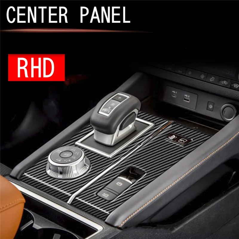 ABHX-2PCS Car Center Console Shift Panel Cover Frame Sticker Decoration Parts Accessories For Mitsubishi Outlander 2022 2023 202 view 2