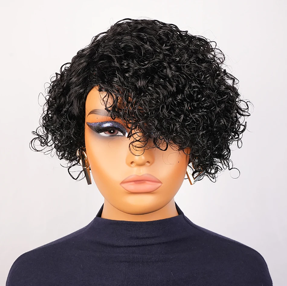 

Парики из натуральных волос Pixie Krótkie бесклеевые вьющиеся парики Человеческие волосы Короткие парики из натуральных волос Готовые к ношению Парики с стрижкой пикси Человеческие волосы