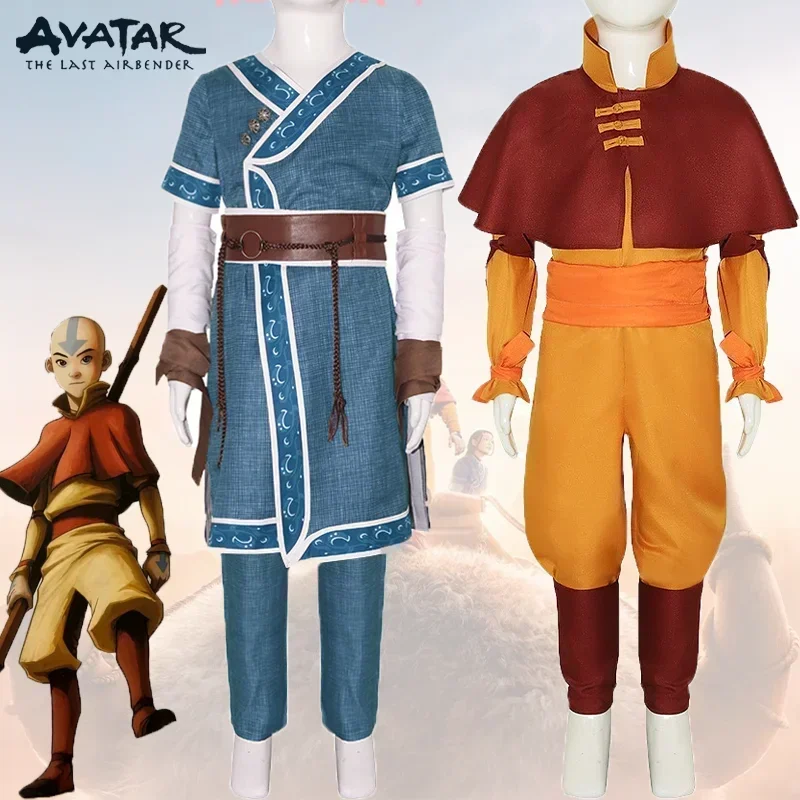 Avatar The Last Airbender Aang Katara Costume Cosplay Women Men Jumpsuit Outfits Halloween Carnival Suits Uniform