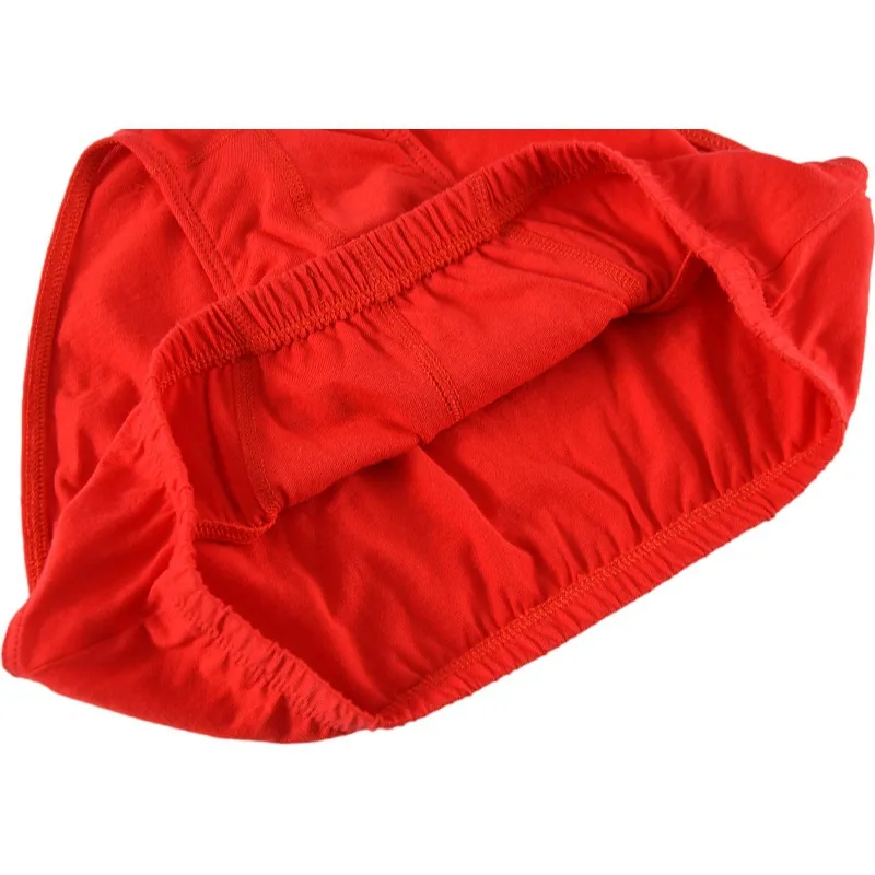 5 pz/lotto Biancheria Intima Da Uomo Slip In Cotone Rosso Slip Da Uomo Plus Size 5XL Biancheria Intima Degli Uomini Mutandine e boxer Mutandine Traspiranti Solido Panty